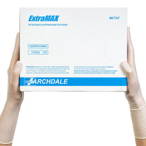 Перчатки ExtraMAX хирургические латексные (белый, 7.0)